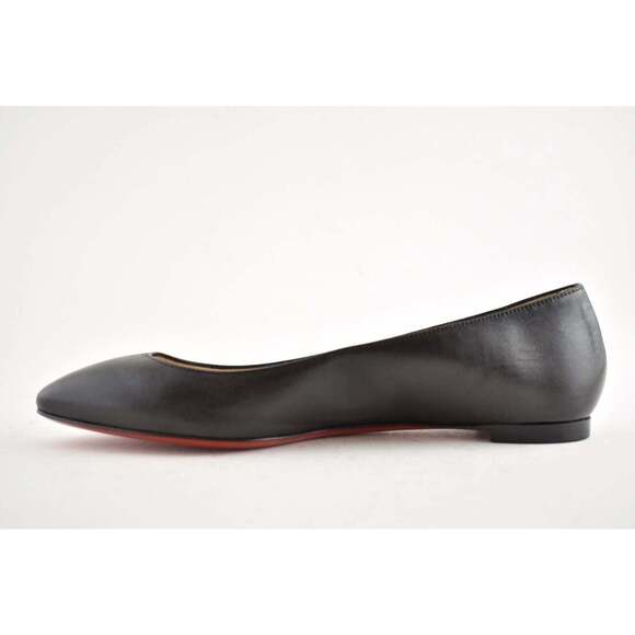 Christian Louboutin Eloise Black Nappa Shiny Leather Ballerina Ballet Flat 35 - Picture 8 of 12